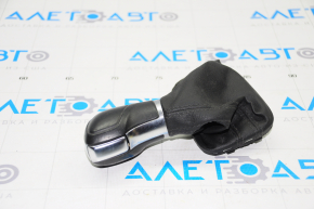 VW Passat b7 12-15 USA gear knob with cover, without shifter cover, black leather, scratches, tears on the cover