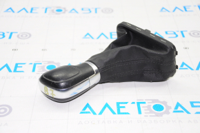 VW Passat b7 12-15 USA gear knob with cover, without shifter cover, black leather, scratches, tears on the cover