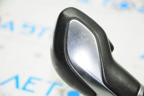 Automatic transmission knob with shifter cover Ford Focus mk3 15-18 rest, Sport, black leather, worn leather, scratches, peeling paint on the cover
