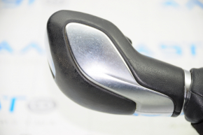 Automatic transmission knob with shifter cover Ford Focus mk3 15-18 rest, Sport, black leather, with descent control button, scratch, chrome swelled