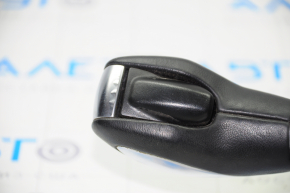 Automatic transmission knob with shifter cover Ford Focus mk3 15-18 rest, Sport, black leather, with descent control button, scratch, chrome swelled