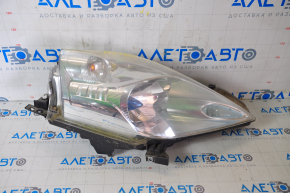 Headlight front right bare Nissan Leaf 13-17 Halogen, without fastening, blue cap, for polishing