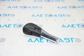 Gear knob Nissan Pathfinder 13-20 leather black, worn leather