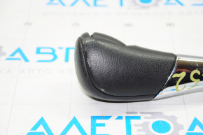 Gear knob Nissan Pathfinder 13-20 leather black, worn leather