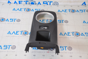Gear shifter cover with pocket Nissan Leaf 13-17 black, matte, scratches