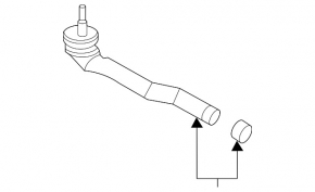 Steering tip left Nissan Sentra 20-