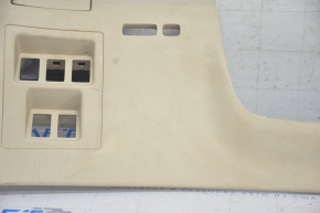 Driver's knee pad with cup holder Lexus RX350 RX450 10-15 beige, scratches, plastic turned white