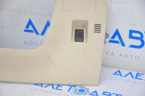 Driver's knee pad with cup holder Lexus RX350 RX450 10-15 beige, scratches, plastic turned white, missing button panel pad