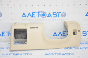Driver's knee pad with cup holder Lexus RX350 RX450 10-15 beige, scratches, plastic turned white, missing button panel pad