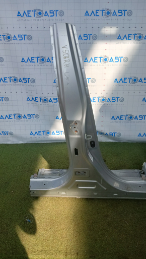 Front right quarter Toyota Camry v50 12-14 usa silver, with central pillar, glass and side member sawed off
