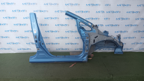 Front right quarter Nissan Leaf 13-17 blue, with central pillar, dented