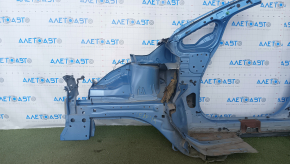 Front right quarter Nissan Leaf 13-17 blue, with central pillar, dented