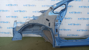 Front quarter left Nissan Leaf 13-17 blue, with central pillar