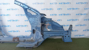 Front quarter left Nissan Leaf 13-17 blue, with central pillar