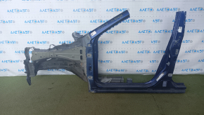 Front quarter left Nissan Rogue 14-20 blue, with central pillar, pokes