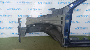 Front quarter left Nissan Rogue 14-20 blue, with central pillar, pokes
