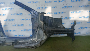 Front quarter left Nissan Rogue 14-20 blue, with central pillar, pokes