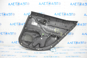 Door trim card rear left Toyota Camry v70 18-24 black with black insert plastic, armrest rubber, scratch
