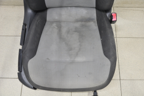 Passenger seat VW Jetta 11-18 USA without airbag, mechanical, cloth black-gray, for dry cleaning