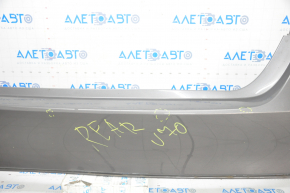 Rear bumper bare Toyota Camry v70 18-24 L/LE/XLE without parking sensors graphite, pressed, broken fastener, cracks