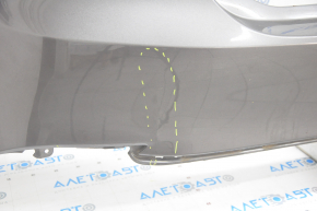 Rear bumper bare Toyota Camry v70 18-24 L/LE/XLE without parking sensors graphite, pressed, broken fastener, cracks