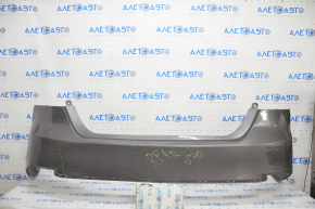Rear bumper bare Toyota Camry v70 18-24 L/LE/XLE without parking sensors graphite, pressed, broken fastener, cracks