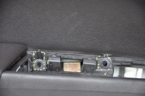 Door trim card front left Ford Fusion mk5 13-16 black with black insert leather, armrest leather, molding under the tree, cracked molding, cracks in the crepe