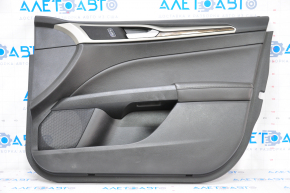 Door trim card front right Ford Fusion mk5 13-16 black with black insert leather, armrest leather, molding under the tree