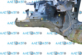 Front right quarter VW Jetta 11-18 USA blue, dent on threshold, bump