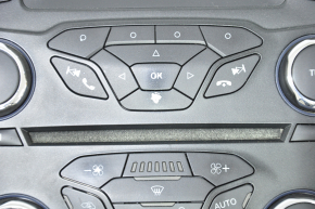 Ford Fusion mk5 13-20 SYNC 1 radio control panel with heating, for dual-zone climate control, worn buttons