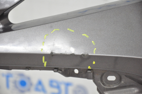 Front bare bumper Toyota Camry v70 18-20 LE\XLE without parking sensors, graphite, broken, missing fragments, broken fastened, pressed, scratches
