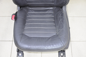 Driver's seat Ford Fusion mk5 13-16 without airbag, electric, heated, leather black, worn, cracked leather