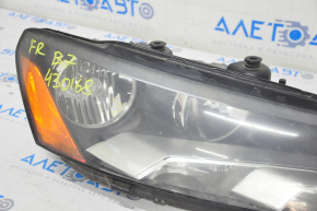Headlight front right VW Passat b7 12-15 USA bare, halogen, sand, for polishing, peeling varnish