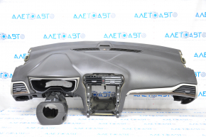Torpedo front panel with AIRBAG Ford Fusion mk5 13-20 black, wood inserts