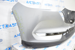 Front bumper bare Mazda CX-5 17- silver, scratches, cracked