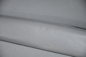 Door trim card front left VW Passat b7 12-15 USA black with black insert plastic, armrest leather, molding gray gloss, pressed, crack in the trim