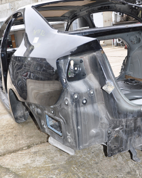 Quarter wing rear left VW Jetta 11-18 USA black, on body, bumps