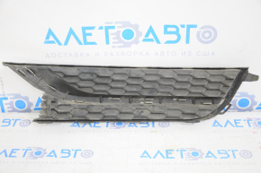 Front bumper grille right VW Passat b7 12-15 USA without fog lights, with molding, pokes on chrome