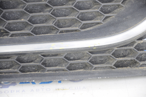Front bumper grille right VW Passat b7 12-15 USA without fog lights, with molding, pokes on chrome