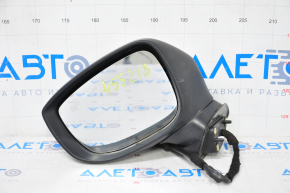 Side mirror left Mazda CX-5 17- BSM, heated, turn signal, 6 pins, silver, scratches on the housing