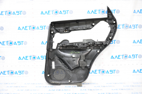 Door trim card rear left Mazda CX-5 17- with black insert cloth, armrest leather black