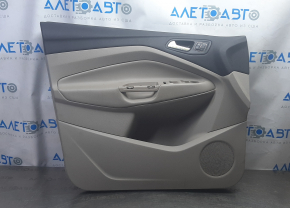 Door trim card front left Ford Escape MK3 13-16 prerest, beige, bumps on leather, small scratches on plastic