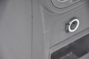 Central console armrest and cup holder VW Tiguan 09-17 black cloth, scratches
