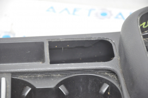 Central console armrest and cup holder VW Tiguan 09-17 black cloth, scratches