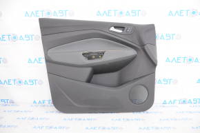 Door trim panel, front left, Ford Escape MK3 13-16 pre-restoration, black, gray insert