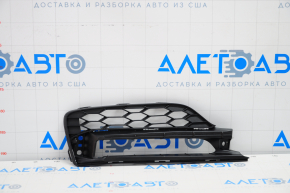Front bumper side grille left Honda Accord 16-17 under fog lights hybrid, black gloss without overlay
