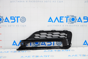 Front bumper side grille left Honda Accord 16-17 under fog lights hybrid, black gloss without overlay