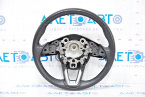Naked steering wheel Mazda CX-5 17 - black leather, dented leather
