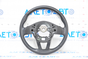 Naked steering wheel Mazda CX-5 17 - black leather, dented leather