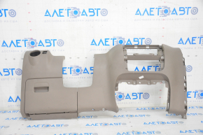 Driver's knee pad assembly VW Tiguan 09-17 with glove compartment, brown, scratches, pad missing